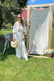 These pants felt like the fashion version of a Mediterranean breeze; airy, soft, and full of movement. The pleated texture and wide-leg cut gave that luxurious European summer vibe I was going for. I originally got the XXS (which fit better around the waist but felt a bit snug to sit or eat in), so I sized up to the XS. While more relaxed, I did end up adjusting them throughout the day and kind of wish I'd stuck with the smaller size. The struggle of being petite! Still, I truly loved how they looked and felt. I received so many compliments and can't wait to wear the full set again, preferably on a cobblestone street with gelato in hand.
(I would say these are true to size, things just don't fit me right most of the time. There is also no stretch in the waist, and they zip on the side with a hook/eye clasp.) - Jamie P.