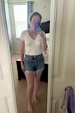 This shirt is not only SOFT, but it fits PERFECTLY! I have gotten so many compliments on it and asking where I have purchased. I wish they offered this in other colors because I would buy them ALL! I'm 5'7 145lbs and ordered a M, leaving the shirt sitting right at my high-waisted shorts. Literally, my favorite shirt in my closet right now so if you are thinking of buying, just go ahead and do it. You won't regret it! - Mary C.