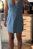 Nice fit- cute dress for a night out. Able to wear sneakers or wedges with it. Small fits nicely. - Karin E.