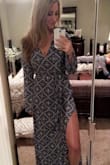 I loved this dress. The length was great with heels. The neckline was great. - Jennifer H.