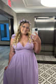 This dress was absolutely stunning! It turned me into a true princess for the night, and became even more magical when my now fiancée popped the question. He said he wasn't planning on doing it that night, but that I looked so beautiful, and it felt perfect. So I think this dress was the best purchase I've ever made. Also true to size! I was a little worried since I'm a mid-sized girl, but it fit perfectly! Just a teeny long, so make sure you can wear some short heels. - Haley G.