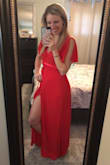 Love it! This dress comes in so many colors I had a tough time deciding, ended up going with red for something different and outside of my comfort zone. Glad it has a lining on the bottom part, the top I needed a nude color bra. I'm also pretty tall and have a tough time finding maxi dresses long enough, especially if I want to wear heels, this is perfect length (I'm glad Lulus lists the model's height & size they're wearing) Can't wait to wear this on our Honeymoon in June! - Joanna H.
