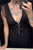 Dress is pretty. Both bags they were shipped in were busted and ripped opened. The dress is very tight and barely fits. I am 5'10 and 125 pounds. There is no reason this should be tight. I'm underweight and even ordered a size up as well as tried many dresses at various places, and size 8 was always a great fit, not too loose and comfortable. Order two sizes up. Runs extremely small. Extremely unfortunate that I will have to either lose more weight or get a whole new dress within 4 days as I am getting married out of state on the 6th of August. - Sarah B.