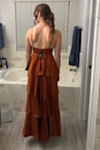 Rust is one of my favorite colors to wear, so this dress was perfect! The adjustable straps made it easy to make the dress fit to me! Very elegant - Katie P.