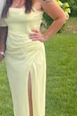 This dress was perfect for a summer wedding by the beach. It was light and breathable. The pale yellow was a perfect shade to complement the season! I received so many compliments on the dress. My only flaw was that the shoulder straps kept sliding off, but the rest of the fit was perfect and true to size! - Ashley M.