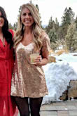 I was so excited to get this dress for the holidays and it ended up being perfect for winter weddings as well. It definitely runs large, I ordered a small and had to get it hemmed so it didn't look to big on me. But now that it's hemmed I get so many compliments whenever I wear it! - Annie M.