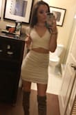 Super cute and fit perfectly. The only thing I struggled with was finding a bra/underwear to wear with this because it is a bit see through especially on the backside - a bit expected since it's white- Thankfully I was wearing it in a restaurant that was dark so I didn't have to worry too much. - Olivia W.