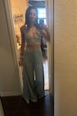 So comfortable. So cute. Love that it can be casual or sexy. I bought it for country swing dancing and love tight fitting tops that never need readjusting and loose bottoms that don't constrict movement. The bottoms are a little long even though I'm "tall" but can be hemmed (or even just trimmed) very easily- 

also a great flattering top for IBTC girlies <3 - Brittani A.