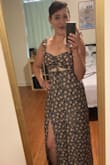 This dress was perfect! I ordered a medium, which is what I had been previously for another Lulus dress and it fit perfectly! Like many of the other reviews have said, I didn't have to wear a bra and it was supportive and looked great! Wore this to my friend's formal wedding and got so many compliments. Would definitely recommend getting this dress! - Gabby S.