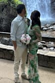 So pretty! Eloped to a waterfall in Asheville, NC in the summer, and the dress was so perfect! - Lindsey A.