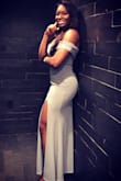 I received so many compliments from men and women alike at a gala I attended. The material is thicker in the sense that it is quality and I only needed to steam it when I took it out of the package. The dress really hugs every curve of you. - Victoria H.