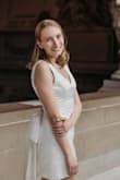 Wore this for my engagement photos at city hall, and it worked out perfectly! Fit like a glove, though I did need to wear a push up bra to fully fill out the top, so something to keep in mind for people who are smaller chested. Love the dress and hope I have an excuse to wear it again, would highly recommend! - Alexis W.