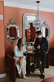 Simple, elegant, and flattering. Not too heavy even though it is sequin. The slit is high, so take into consideration your choice of undergarments. - Nichole B.