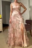 This is a really lovely dress, but it seemed a tad snug on me. If this one were my pick, I'd try one size bigger to compare. I purchased a small, my usual size, pretty much anywhere, and might prefer a medium for comfort. Overall, this is a nice dress! - Sara C.