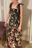 This is a unique and interesting dress! I would size up one size. I ordered a small and would like to try a medium if I was choosing this dress for the wedding we are going to. - Sara C.