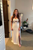 Loved the dress, but hate the string tie thing! I tucked it up between my boobs, and it still looked great! - Lindsay O.