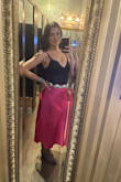 I love this skirt. A: It's my absolute favorite color. B: You can dress it up or down! I recently wore this to a country concert at a dance hall, and I felt sexy while being able to two-step in it. The top in my photo is also from Lulus, and I'd buy both items again! So cute and sexy and versatile. Lulus is my go-to shop for any and every occasion! I know I can depend on their sizing because they've never let me down. I'm a true "small" in this company, so it makes it easy to order every time. I recommend this shop to EVERYONE! - Lyda P.