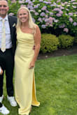 The perfect yellow!! Was a stunning dress that was also comfortable and good length with 3 in heels - Ashley H.