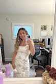 I wore this outfit for an island theme bridal expo, and it was such a hit! Fit was great but the shoulders were a little big. - Liv M.