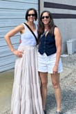 Yes, this is long, but I'm 5'9 and it just touches just to the floor. I like how I can dress the skirt up or down. I wore it during the day with one top and then switched to a fancier top to wear to dinner. - Kimberly H.
