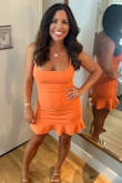 This fits like a glove! I got a size Medium. The material is thick enough that you feel supported, as well! - Andrea K.