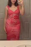 This dress hugs all the right places! Not only is it a super cute color, the lace details add a little extra pizzazz! I wore this for a party and received so many compliments. - Ashley H.