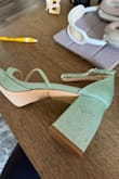 My shoes came in quickly, which was great, but they came with stains on the inside of the shoe. Very sad. Also, they run big, so I would recommend going half a size down. - Faith G.