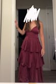 The runner up for my best friend's wedding. The other dress was just more my style and color, but this one was sooo cute. Once the wrinkles are out and I hemmed it, it would've been perfect. The color is gorgeous, and I love that the material is more flow-y. Everyone I showed loved it. highly recommend - Ashlee G.