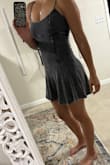 This dress is a nice way to be somewhat casual but still wear a dress. Fabric is good quality. Fit is good. I usually wear small tops and medium bottoms so ordered a small in this dress and it fit great. - Monica L.