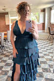 I've never had so many compliments on a dress! This dress was made for dancing as the fabric has great movement to it. I was a little worried about all of the cut-outs and it being low-cut, but it fit in a way that everything was held in and secure. It felt like just the right amount of sexy without making me feel self-conscious. As a person with a curvy belly, this dress was also so comfortable in the mid-section area. - Sarah S.