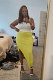 Fun splash of color for summer. True to size and thick enough that you don't have to worry about it being see through. - April L.
