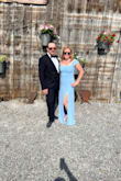 This dress was perfect for a summer wedding. I wore the sleeves on my shoulders for the first half of the day (with double sided tape) and had them down for the second half. I got so many compliments and felt amazing. Highly recommend - KC T.
