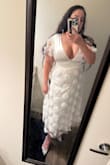 I love this dress, but there was no Xtra large. I was able to zip it, but it was super tight around the arms and the bottom of the bust. Not see through, I am not wearing a bra - Lourdes L.