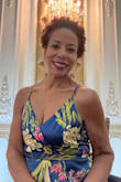 I loved this dress! It had such movement. I was impressed by how heavy the material was. It made it feel luxurious. Figuring out what to do with my boobs in a backless dress took a lot of tape and tears, but in the end, it was gorgeous. - Nicole E.