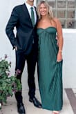 The quality of this dress is everything! Material is great and looks just like the picture. I wore this to my friend's wedding at the beginning of August and got a lot of compliments! Dress was a little long on me, and I was wearing 3 inch heels in this picture. - Nicole P.