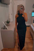 Love this dress so much! Bought it for a wedding I have coming up in the fall. Material is great quality and thick, plus stretchy! Comfortable and cute! - Kelli Z.