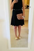 Looks perfect as a statement clutch, nice with black or yellow dress. Pairs nicely with my golden sandals too! - Julie A.