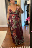 I have fairly large boobs (between a 38C-38D) but even so, the inside lining showed on this dress no matter how tight I got the straps, which was surprising for me bc that's never been an issue before. So, as gorgeous as it is, it'll be going back. - Allie M.