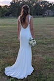 Perfect fit with sizing chart. The under layer doesn't align perfectly without some adjustments, but overall a wonderful dress for the price. - Kendra F.