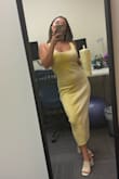 This dress fits so nicely and is a great material. It can be dressed up or down. It's almost like a sweater material, which makes it nice for my cool office but still summery - Kelsey H.
