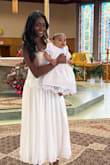 I wore this dress to my church ceremony and my daughter's baptism, which was the same day. I got so many compliments on this dress and it was so comfortable! - Stacy D.
