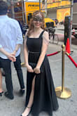After trying on several dresses, I was on the fence about, but I found this gem! For context, I had a Masquerade event for an Immersive Phantom of the Opera Experience in NYC, and it was a strict dress code, and I had help taking in the shoulders and the hem at the bottom so it was a perfect fit. I added inspired elements from the original show, removing the shoulder bows and adding beading off the shoulders and on the waistline. I felt so beautiful, especially for it being the first time wearing my a dress since losing 81 pounds! If you need a sign to buy this dress, this is it! - Natalie B.