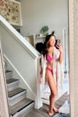 I love this style of swim cover ups because they are easy to throw on and have a bohemian vibe to them. This one is gorgeous in person and goes with every color swim suit I have. I can't wait to wear it in Mexico! - Joanna F.