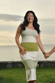 This dress makes me feel so confident. It's thick material, not see-through, and hugs every curve the right way. I'm obsessed - Gina G.