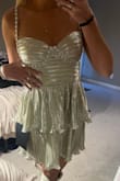 I had been eye balling this dress for months, just for it to be sold out for SO long! I finally received an email after a long awaited time that it was back in stock, so I ordered asap! I have all intentions of wearing it as my reception dress for my wedding! It fits perfectly and I absolutely love it! Only downside is that it is a little short, so I'll have to wear shorts under.  This dress really didn't fall short, though! - Jillian F.
