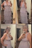 I was unable to wear this and was so disappointed. It had too large of a gap on the sides, and I just couldn't walk around with that much side boob. No matter how I tried to tape them, it was just unwearable for me. - Amanda F.