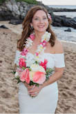 I wore this dress for an elopement in Maui. It was very flattering and comfortable, and I felt beautiful in it.  I couldn't be more pleased with how it looked on me, and my new husband loved it too!! - Maria M.