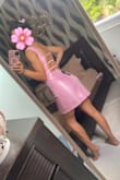 This pink mini dress is all about bold femininity and playful charm. Its satin-like shine catches the light beautifully, while the open back with strap details adds a daring twist that makes it unforgettable. The fitted silhouette highlights your curves in the best way, making it perfect for a night out, a party, or any occasion where you want to feel confident and radiant. I ordered it in XS without realizing, so it ended up being a gift for my bestie, but honestly, it looked just as stunning on her! - Rosmari V.