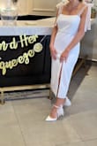 I got this for my bridal shower and it was so cute! I got tons of compliments on it. I wish I had ordered an xs but they were sold out at the time so I had to get a small and it was big on me. - Alivia C.