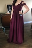 Since I am bustier, I knew I had to order the medium, the shoulders are a tad big, but nothing a few pins can't fix! Love this dress- will need to get a bit of hem, but perfect for my sisters wedding! If you have larger breasts, this dress is for you! You can wear a bar and feel secure! Even though the straps are a bit big, I wouldn't change the size! - Janaya F.